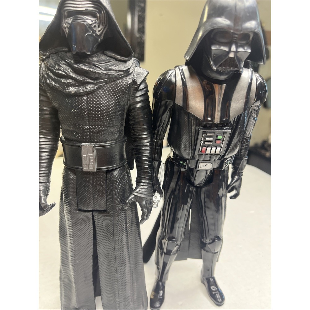 Star Wars Hasbro Darth Vader & Kylo Ren 12" Action Figures Rare.